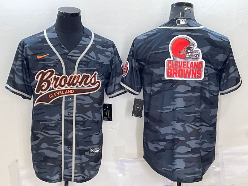 Men Cleveland Browns Blank Camo 2022 Nike Co branded NFL Jersey